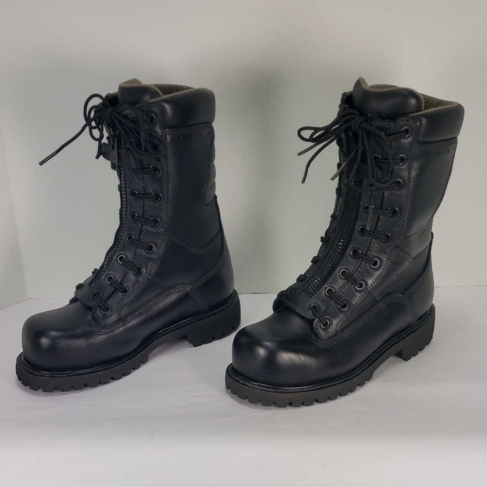 THOROGOOD HELLFIRE WILDLAND 504-6379 STEEL TOE LEATHER ZIP BOOTS WOMEN 7.5 W